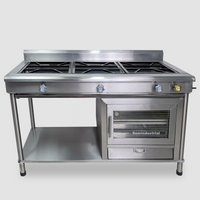 COCINA LINEAL CON HORNO - 3 QUEMADORES (MIXTO)