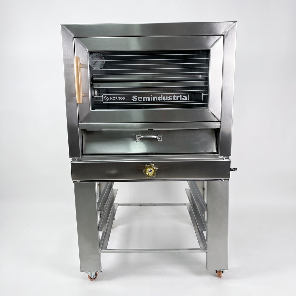 HORNO CON GRADILLERO SEMINDUSTRIAL - 2 BANDEJAS (MIXTO)