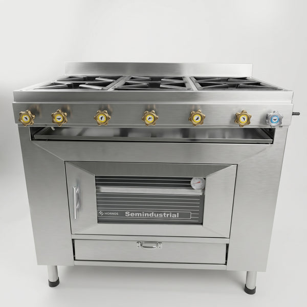 COCINA CON HORNO - 6 QUEMADORES (MIXTO)